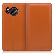 WORK14AO-OG-ASE7P [LOOF Simplle AQUOS sense7 Plus用 本革スマホケース/スタンド機能＆カードポケット付き オレンジ]