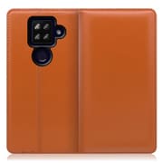 WORK14AO-OG-ASE4P [LOOF Simplle AQUOS sense4 plus用 本革スマホケース/スタンド機能＆カードポケット付き オレンジ]