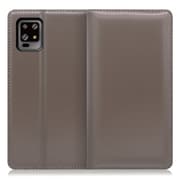 WORK14AO-GY-ZERO6 [LOOF Simplle AQUOS zero6用 本革スマホケース/スタンド機能＆カードポケット付き グレー]