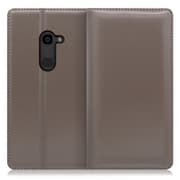 WORK14AO-GY-ZERO [LOOF Simplle AQUOS zero用 本革スマホケース/スタンド機能＆カードポケット付き グレー]