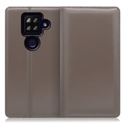 WORK14AO-GY-ASE4P [LOOF Simplle AQUOS sense4 plus用 本革スマホケース/スタンド機能＆カードポケット付き グレー]