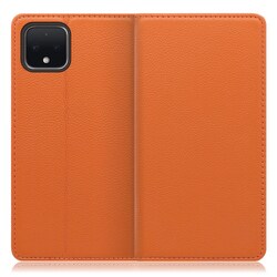 WORK16GG-OG-PX4 [LOOF Simplle Google Pixel 4用 本革スマホケース/スタンド機能＆カードポケット付き オレンジ]