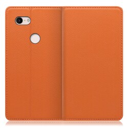 WORK16GG-OG-PX3XL [LOOF Simplle Google Pixel 3 XL用 本革スマホケース/スタンド機能＆カードポケット付き オレンジ]