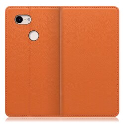 WORK16GG-OG-PX3 [LOOF Simplle Google Pixel 3用 本革スマホケース/スタンド機能＆カードポケット付き オレンジ]