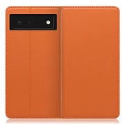 WORK16GG-OG-GPX6 [LOOF Simplle Google Pixel 6用 本革スマホケース/スタンド機能＆カードポケット付き オレンジ]