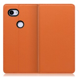 WORK16GG-OG-3A [LOOF Simplle Google Pixel 3a用 本革スマホケース/スタンド機能＆カードポケット付き オレンジ]