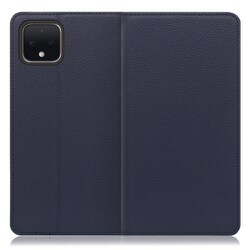 WORK16GG-NY-PX4 [LOOF Simplle Google Pixel 4用 本革スマホケース/スタンド機能＆カードポケット付き ネイビー]