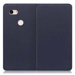 WORK16GG-NY-PX3XL [LOOF Simplle Google Pixel 3 XL用 本革スマホケース/スタンド機能＆カードポケット付き ネイビー]