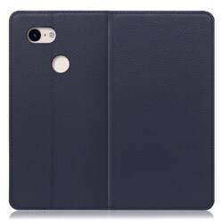 WORK16GG-NY-PX3 [LOOF Simplle Google Pixel 3用 本革スマホケース/スタンド機能＆カードポケット付き ネイビー]