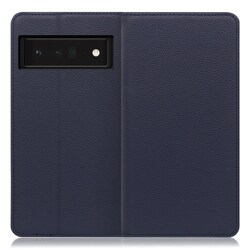 WORK16GG-NY-GPX6P [LOOF Simplle Google Pixel 6 Pro用 本革スマホケース/スタンド機能＆カードポケット付き ネイビー]