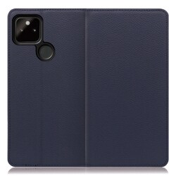 WORK16GG-NY-GPX5A5G [LOOF Simplle Google Pixel 5a（5G）用 本革スマホケース/スタンド機能＆カードポケット付き ネイビー]