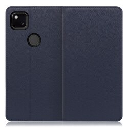 WORK16GG-NY-GPX4A [LOOF Simplle Google Pixel 4a用 本革スマホケース/スタンド機能＆カードポケット付き ネイビー]