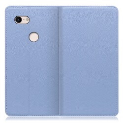 WORK16GG-BU-PX3XL [LOOF Simplle Google Pixel 3 XL用 本革スマホケース/スタンド機能＆カードポケット付き ブルー]