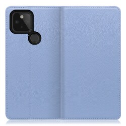 WORK16GG-BU-GPX5 [LOOF Simplle Google Pixel 5用 本革スマホケース/スタンド機能＆カードポケット付き ブルー]