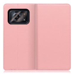 WORK16AO-PK-AR6 [LOOF Simplle AQUOS R6用 本革スマホケース/スタンド機能＆カードポケット付き ピンク]