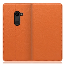 LOOF Simplle AQUOS zero用 本革スマホケース/スタンド機能＆カードポケット付き オレンジ WORK16AO-OG-ZERO