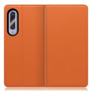 WORK16AO-OG-AZ5GB [LOOF Simplle AQUOS zero5G basic用 本革スマホケース/スタンド機能＆カードポケット付き オレンジ]