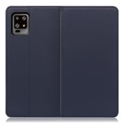 WORK16AO-NY-ZERO6 [LOOF Simplle AQUOS zero6用 本革スマホケース/スタンド機能＆カードポケット付き ネイビー]