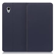 WORK16AO-NY-SENP [LOOF Simplle AQUOS sense plus用 本革スマホケース/スタンド機能＆カードポケット付き ネイビー]