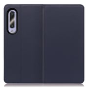 WORK16AO-NY-AZ5GB [LOOF Simplle AQUOS zero5G basic用 本革スマホケース/スタンド機能＆カードポケット付き ネイビー]