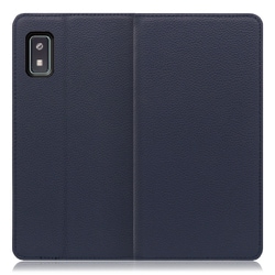 WORK16AO-NY-AWISH [LOOF Simplle AQUOS wish/wish2用 本革スマホケース/スタンド機能＆カードポケット付き ネイビー]