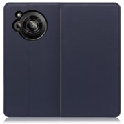 WORK16AO-NY-AR7 [LOOF Simplle AQUOS R7用 本革スマホケース/スタンド機能＆カードポケット付き ネイビー]