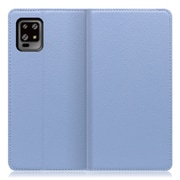 WORK16AO-BU-ZERO6 [LOOF Simplle AQUOS zero6用 本革スマホケース/スタンド機能＆カードポケット付き ブルー]