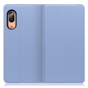 WORK16AO-BU-SEN3 [LOOF Simplle AQUOS sense3/sense3 lite/sense3 basic用 本革スマホケース/スタンド機能＆カードポケット付き ブルー]