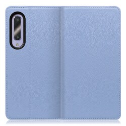 WORK16AO-BU-AZ5GB [LOOF Simplle AQUOS zero5G basic用 本革スマホケース/スタンド機能＆カードポケット付き ブルー]