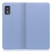 WORK16AO-BU-AWISH [LOOF Simplle AQUOS wish/wish2用 本革スマホケース/スタンド機能＆カードポケット付き ブルー]