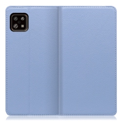 WORK16AO-BU-ASE6 [LOOF Simplle AQUOS sense6/6s用 本革スマホケース/スタンド機能＆カードポケット付き ブルー]