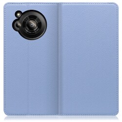 WORK16AO-BU-AR7 [LOOF Simplle AQUOS R7用 本革スマホケース/スタンド機能＆カードポケット付き ブルー]