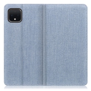 WORK17GG-LTBU-PX4XL [LOOF Simplle Google Pixel 4 XL用 デニム生地スマホケース/スタンド機能＆カードポケット付き ライトブルー]