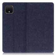 WORK17GG-BU-PX4XL [LOOF Simplle Google Pixel 4 XL用 デニム生地スマホケース/スタンド機能＆カードポケット付き ブルー]