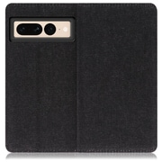 WORK17GG-BK-GPX7P [LOOF Simplle Google Pixel 7 Pro用 デニム生地スマホケース/スタンド機能＆カードポケット付き ブラック]