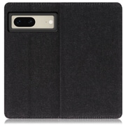 WORK17GG-BK-GPX7 [LOOF Simplle Google Pixel 7用 デニム生地スマホケース/スタンド機能＆カードポケット付き ブラック]