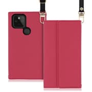 WORK22GG-RS-GPX4A5G [LOOF Strap Google Pixel 4a（5G）用 クラッチバッグ風スマホケース/ロングストラップ＆カードポケット付き ダスティローズ]