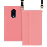 WORK22AO-PK-ZERO2 [LOOF Strap AQUOS zero2用 クラッチバッグ風スマホケース/ロングストラップ＆カードポケット付き ピンク]