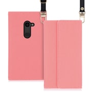 WORK22AO-PK-ZERO [LOOF Strap AQUOS zero用 クラッチバッグ風スマホケース/ロングストラップ＆カードポケット付き ピンク]