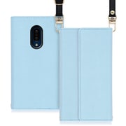 WORK22AO-BU-ZERO2 [LOOF Strap AQUOS zero2用 クラッチバッグ風スマホケース/ロングストラップ＆カードポケット付き ブルー]