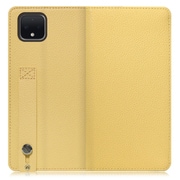 WORK23GG-YL-PX4XL [LOOF Hold Google Pixel 4 XL用 ベルト付きの本革スマホケース/スタンド機能＆カードポケット付き ジャスミンイエロー]