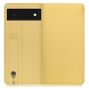 WORK23GG-YL-GPX6 [LOOF Hold Google Pixel 6用 ベルト付きの本革スマホケース/スタンド機能＆カードポケット付き ジャスミンイエロー]