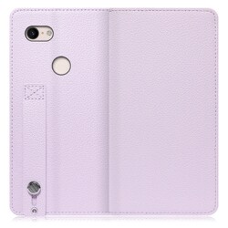WORK23GG-PL-PX3XL [LOOF Hold Google Pixel 3 XL用 ベルト付きの本革スマホケース/スタンド機能＆カードポケット付き ラベンダー]