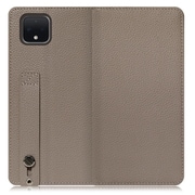 WORK23GG-GB-PX4XL [LOOF Hold Google Pixel 4 XL用 ベルト付きの本革スマホケース/スタンド機能＆カードポケット付き グレージュ]