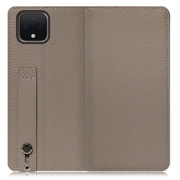 WORK23GG-GB-PX4 [LOOF Hold Google Pixel 4用 ベルト付きの本革スマホケース/スタンド機能＆カードポケット付き グレージュ]