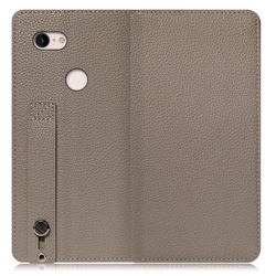 WORK23GG-GB-PX3XL [LOOF Hold Google Pixel 3 XL用 ベルト付きの本革スマホケース/スタンド機能＆カードポケット付き グレージュ]