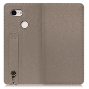 WORK23GG-GB-PX3 [LOOF Hold Google Pixel 3用 ベルト付きの本革スマホケース/スタンド機能＆カードポケット付き グレージュ]