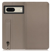 WORK23GG-GB-GPX7 [LOOF Hold Google Pixel 7用 ベルト付きの本革スマホケース/スタンド機能＆カードポケット付き グレージュ]