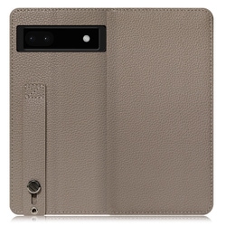 WORK23GG-GB-GPX6A [LOOF Hold Google Pixel 6a用 ベルト付きの本革スマホケース/スタンド機能＆カードポケット付き グレージュ]
