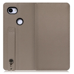 WORK23GG-GB-3AXL [LOOF Hold Google Pixel 3a XL用 ベルト付きの本革スマホケース/スタンド機能＆カードポケット付き グレージュ]